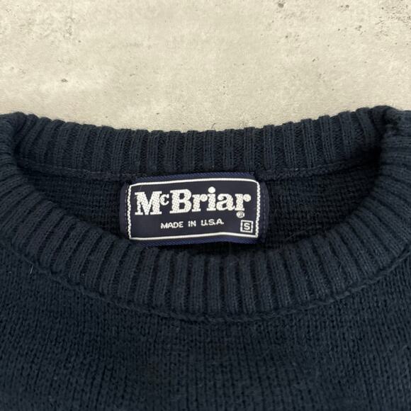 Vintage McBriar US Navy knit pullover navy blue sweater size small - Picture 3 of 6